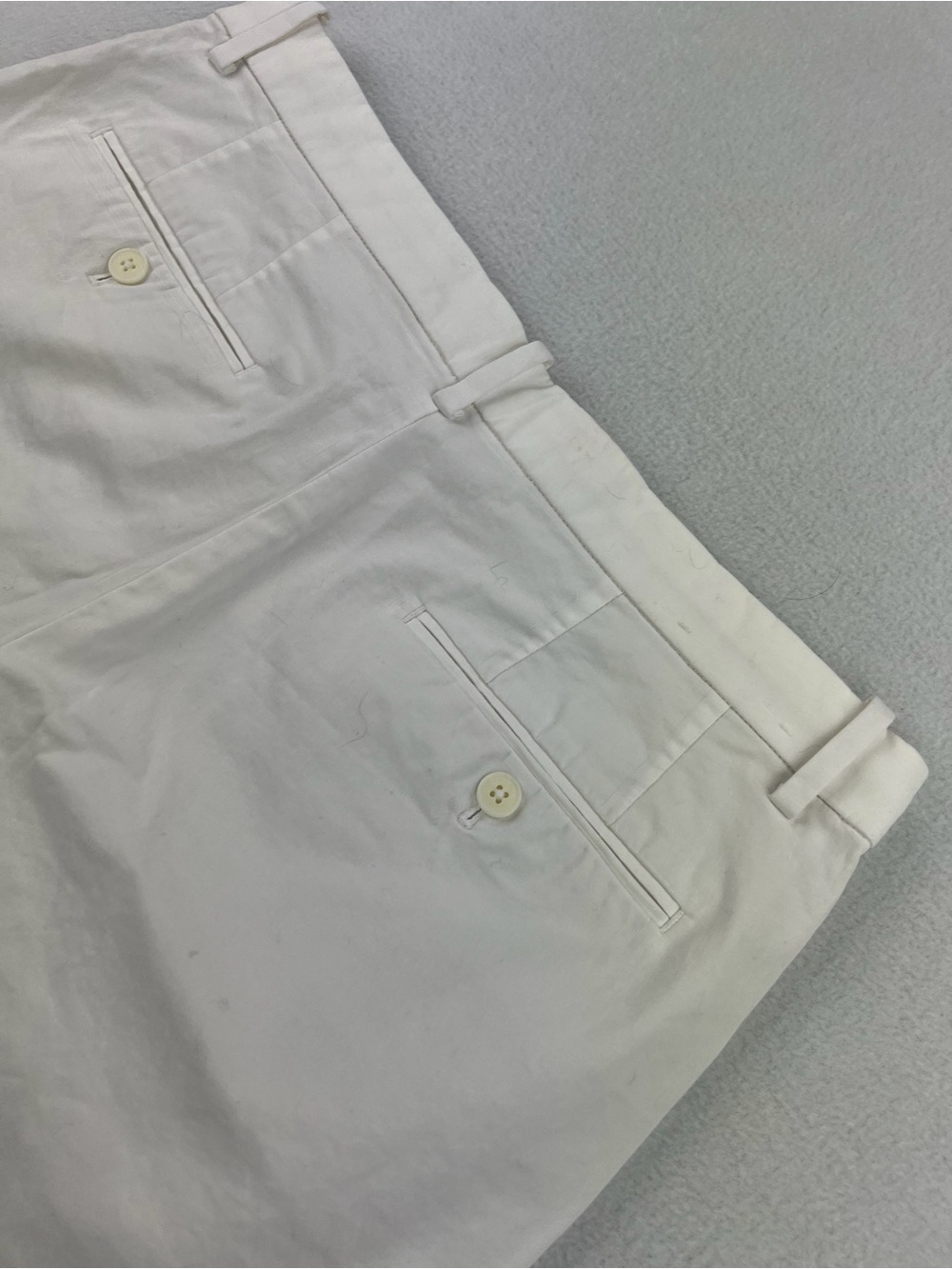 UNIQLO Mens Stretch Slim Fit White Chino Shorts 9” Inseam Drawstrings Size L - Picture 6 of 9